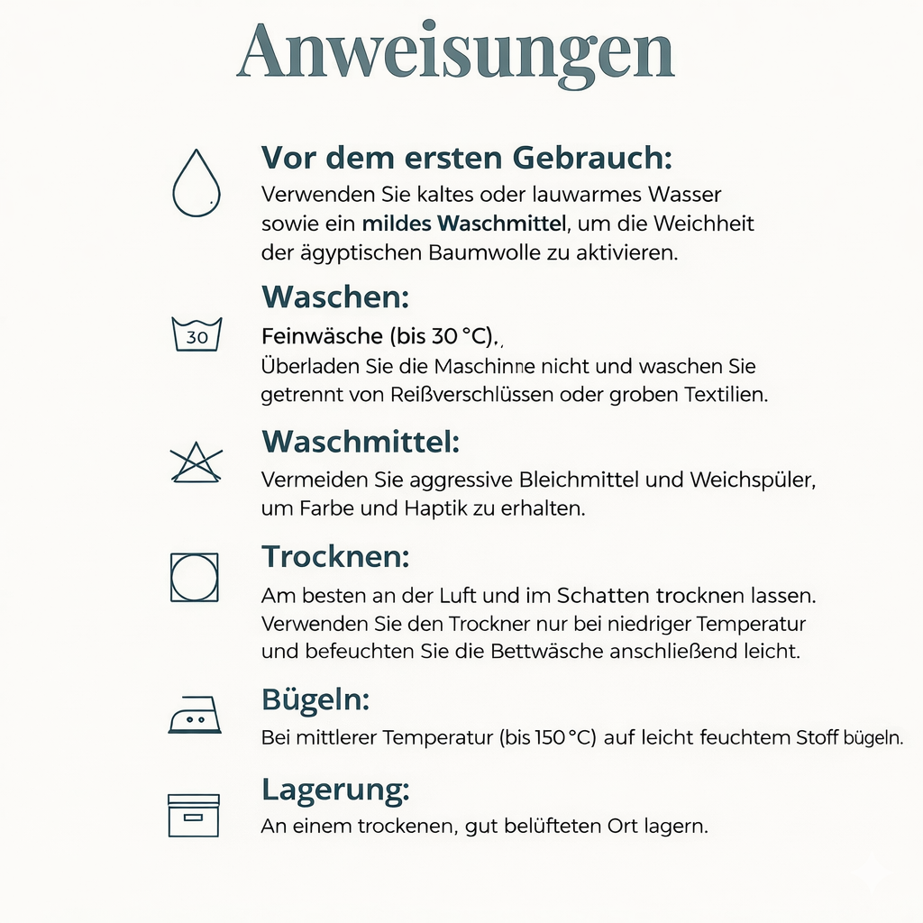 Bettwäsche aus ägyptischer Baumwolle (1000 TC) – Schwarz – Wiesenhof