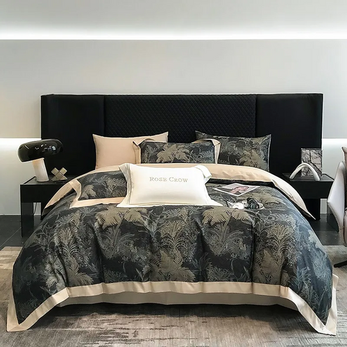 Bettwäsche aus ägyptischer Baumwolle (1000 TC) – Schwarz – Wiesenhof