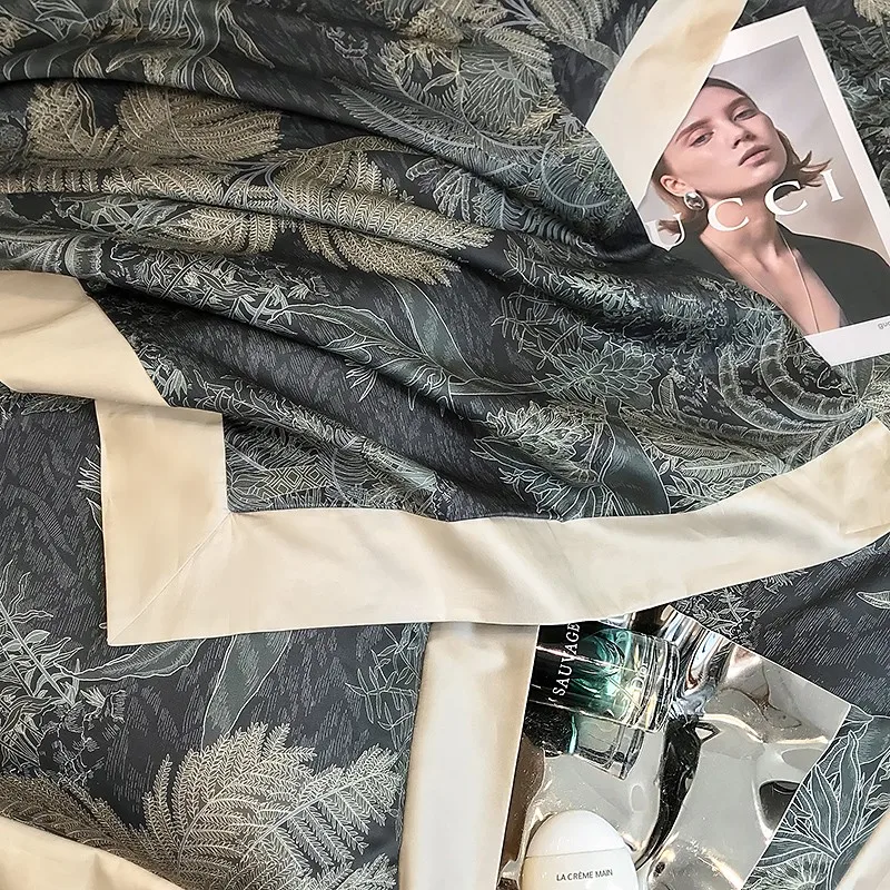 Bettwäsche aus ägyptischer Baumwolle (1000 TC) – Schwarz – Wiesenhof