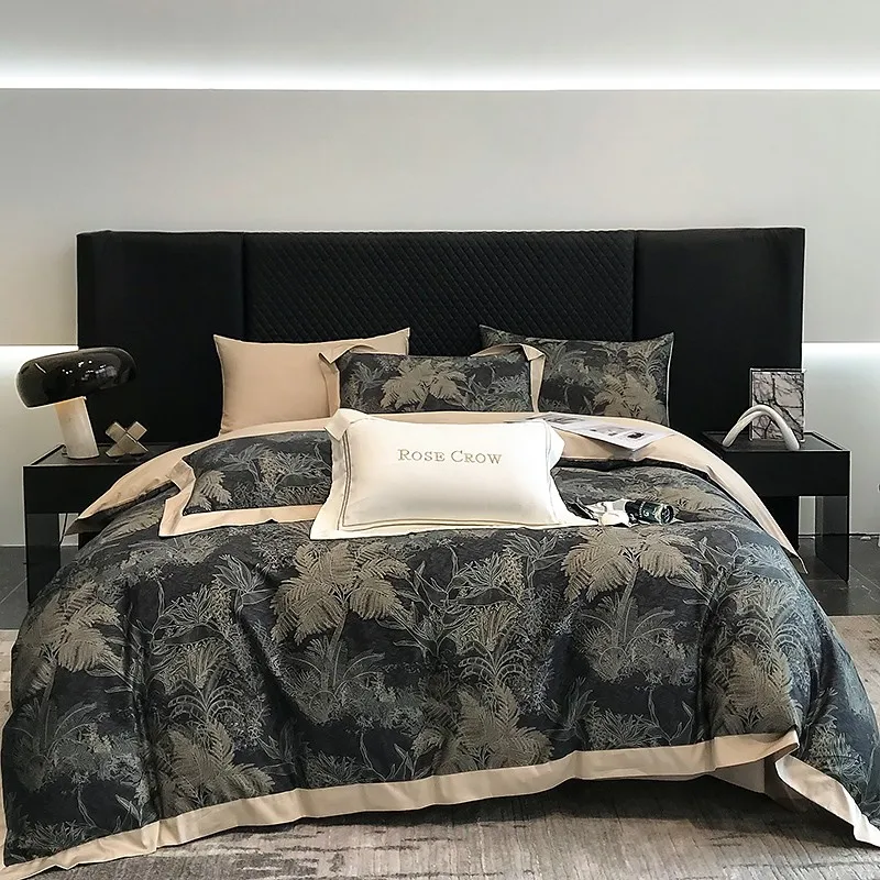 Bettwäsche aus ägyptischer Baumwolle (1000 TC) – Schwarz – Wiesenhof